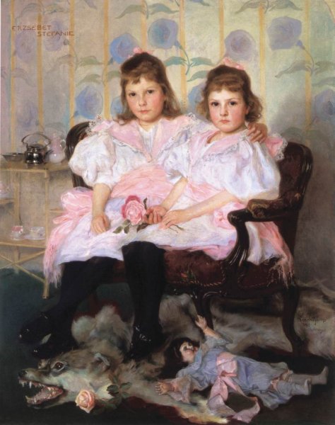 Double Portrait of Erzsebet and Stefanie 1896