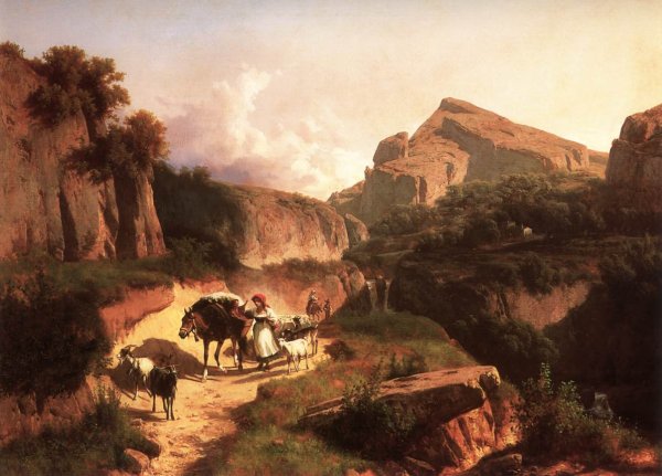 Italian Landscape with Sheperdess 1875