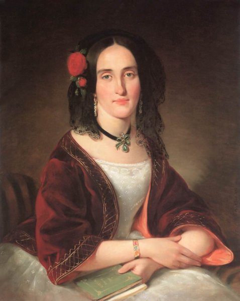 Portrait of Ms. Istvanne Giergl nee Margit Lockheimer 1843