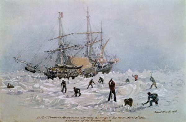 Incidents on a Trading Journey-HMS Terror as she Appeared After Being Thrown Up by the Ice in Frozen Channel, September 27th 1836