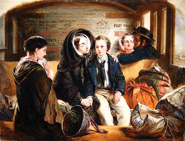 Second Class - The Parting Thus part we rich in sorrow, parting poor., 1855