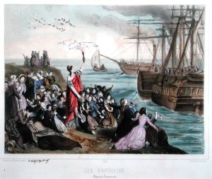 Bidding farewell to men sent into exile, 1850