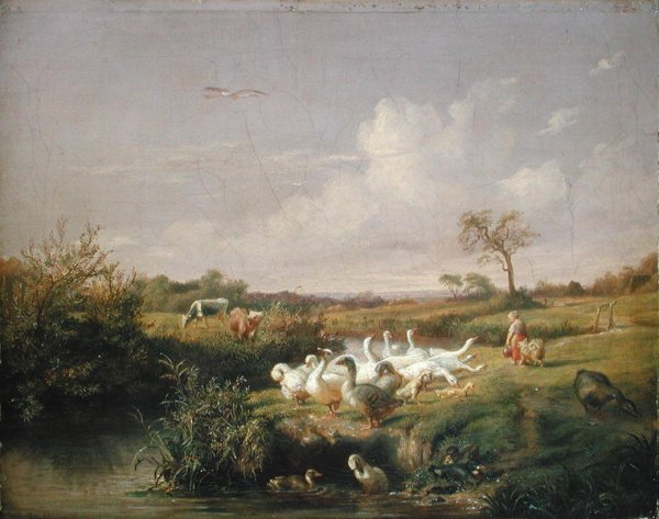 Geese Grazing, 1854