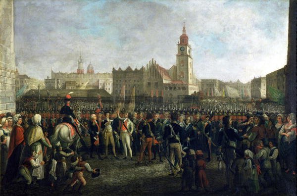 The Vows of Tadeusz Kosciuszko 1746-1817 in the Main Market Square in Cracow, 1821