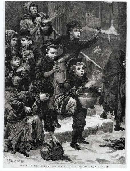 Feeding the Hungry, A London Soup Kitchen, 1880