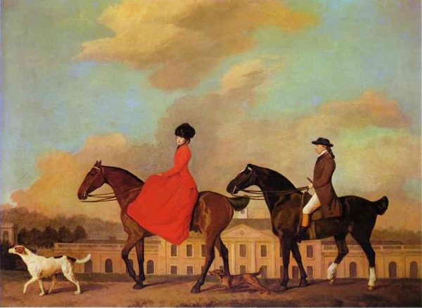 John and Sophia Musters riding at Colwick Hall, 1777