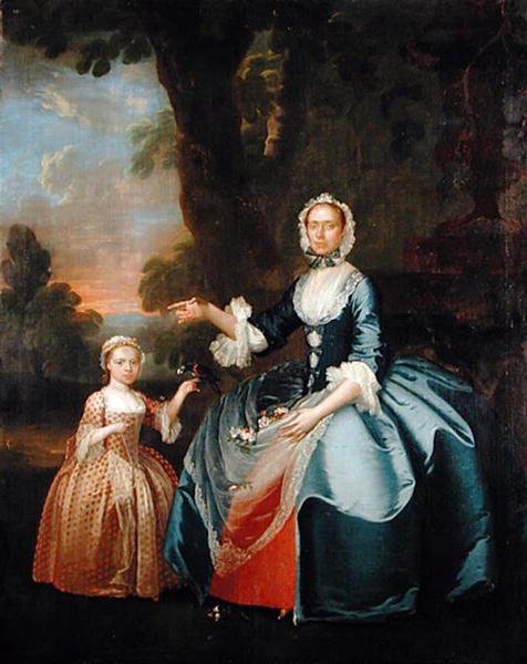 Portrait of Mrs Dawson of Retford and her Daughter, c.1749