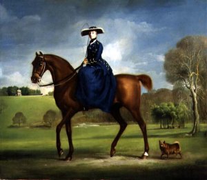 The Countess of Coningsby in the Costume of the Charlton Hunt, c.1760