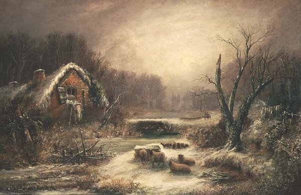 A Wooded Winter Landscape, 1857