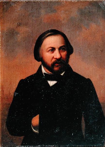 Portrait of Mikhail Ivanovich Glinka 1804-57, 1850s