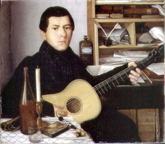 Portrait of a Young Man with a Guitar, c.1830