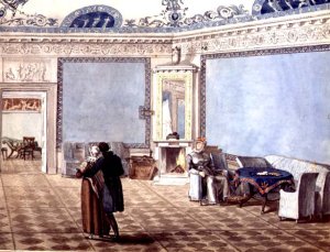 Neo-Classical Blue Drawing Room in St. Petersburg, 1819