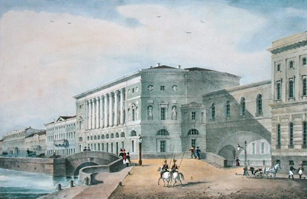 The Hermitage Theatre as Seen from the Vassily Island, 1822