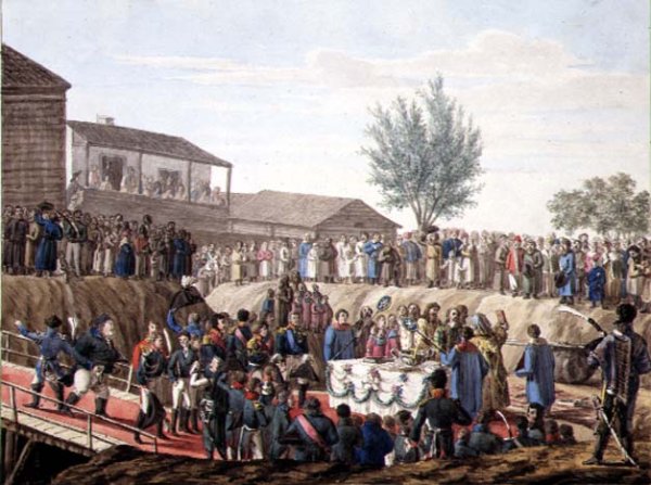 The Laying of the First Stone of the Customs House at Mohiloff in 1820