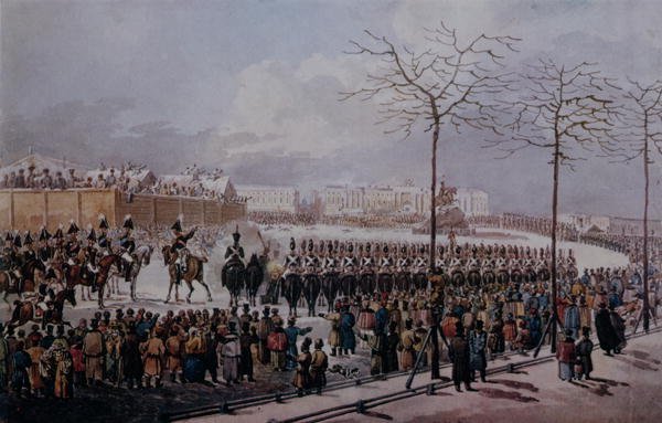 The Insurrection of the Decembrists at Senate Square, St. Petersburg on 14th December, 1825