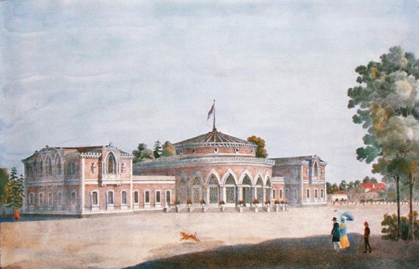 Railway Station and French Restaurant in the Catherine Park, 1824