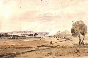 Sketch of the general appearance of Melbourne, Port Philip from the southward, c.1840