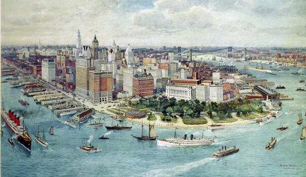 A Birds Eye View of Lower Manhattan, 1911