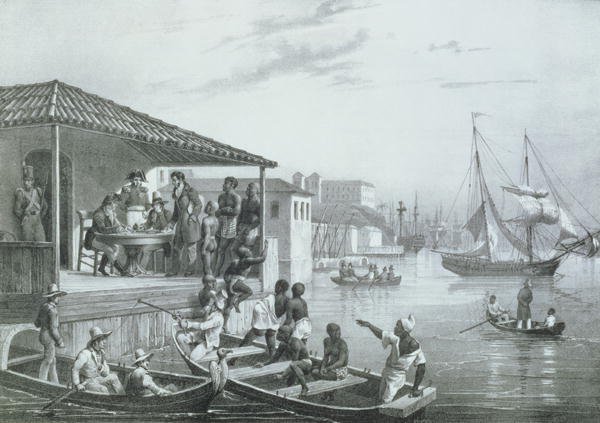 Disembarkation, engraved by Deroi and Leon Jean Baptiste Sabatier fl.1827-87 pub. by Engelmann, c.1835