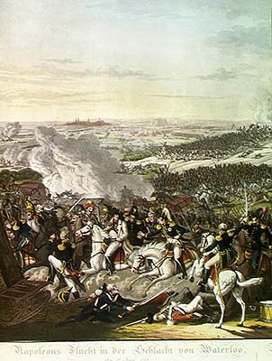 Flight of Napoleon I 1769-1821 Battle of Waterloo, 18th June 1815, 1816