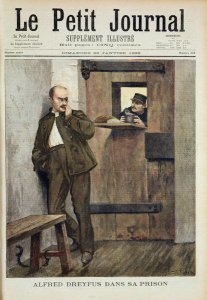 Alfred Dreyfus c.1859-1935 in Prison, from Le Petit Journal, 20th January 1895