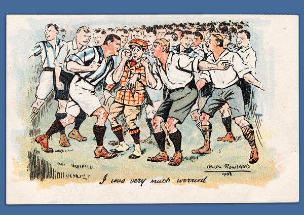 I Was Very Much Worried, football postcard, 1903