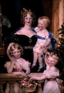 Mrs George Bankes and her Children, Georgina, Maria and Edmond, 1830