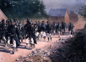 Belgian Infantry on the Move, 1906