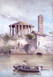 View of the Tevere from the Ponte Sisto