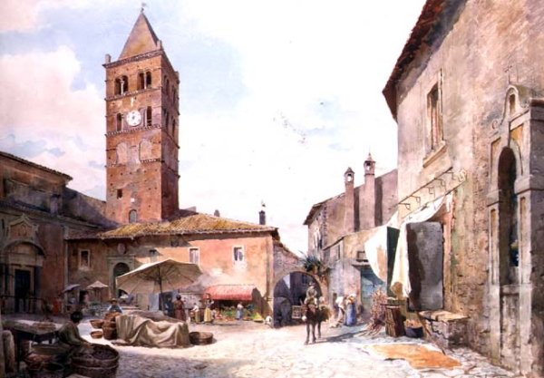 View of the Piazza dellOlmo, Tivoli