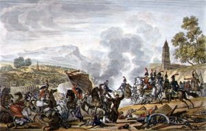 The Battle of Occana, 19 November 1809, engraved by Francois Pigeot