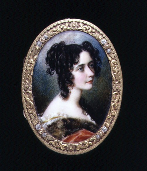 Portrait miniature of Georgina Carolina, Lady Astley, c.1827