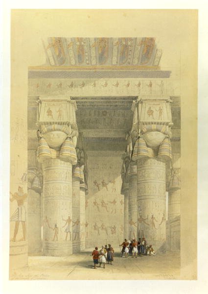 View from under the Portico of the Temple at Dendarah, from Egypt and Nubia, Vol.1