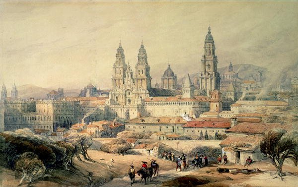 Santiago- the Cathedral from the south-west, 1837