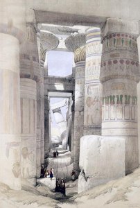 View through the Hall of Columns, Karnak, from Egypt and Nubia, Vol.1