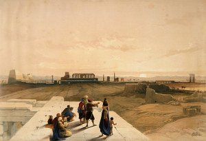 The Ruins of Karnak from the West, from Egypt and Nubia, Vol.1