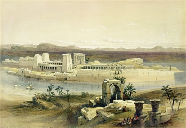 General View of the Island of Philae, Nubia, from Egypt and Nubia, Vol.1