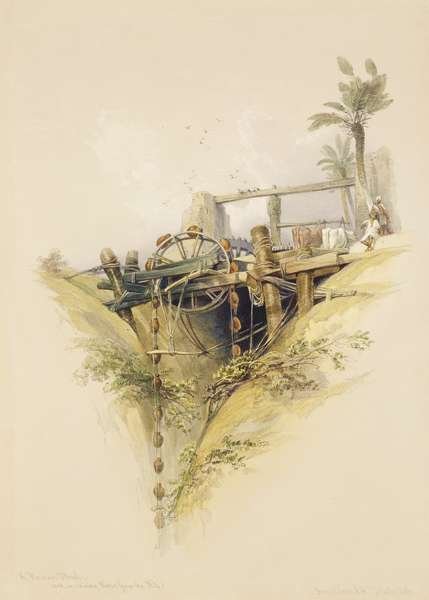 A Persian Water Wheel, used in raising water from the Nile, from Egypt and Nubia, Vol.1