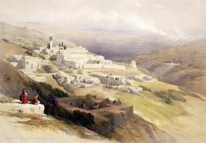 Convent of the Terra Santa, Nazareth, April 21st 1839, plate 30 from Volume I of The Holy Land, engraved by Louis Haghe 1806-85 pub. 1842