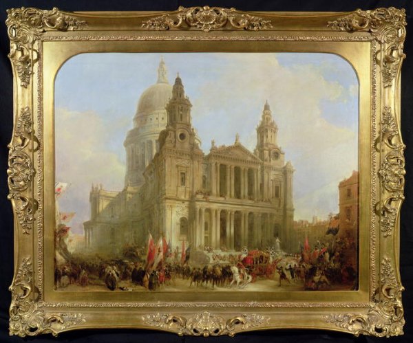 St. Pauls Cathedral with the Lord Mayors Procession, 1836