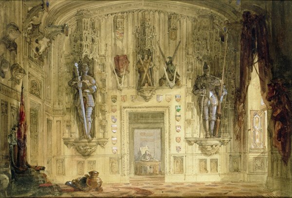 Abbotsford, the Hall, 1834