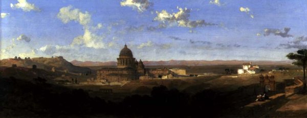 St. Peters, looking Back on Rome, 1853