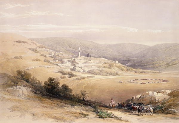 Nazareth, April 28th 1839, plate 28 from Volume I of The Holy Land, engraved by Louis Haghe 1806-85 pub. 1842