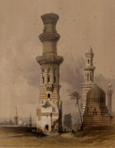 Ruined Mosques in the Desert, west of the Citadel, Cairo, from Egypt and Nubia, Vol.3