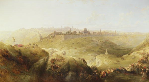 Pilgrims approaching Jerusalem