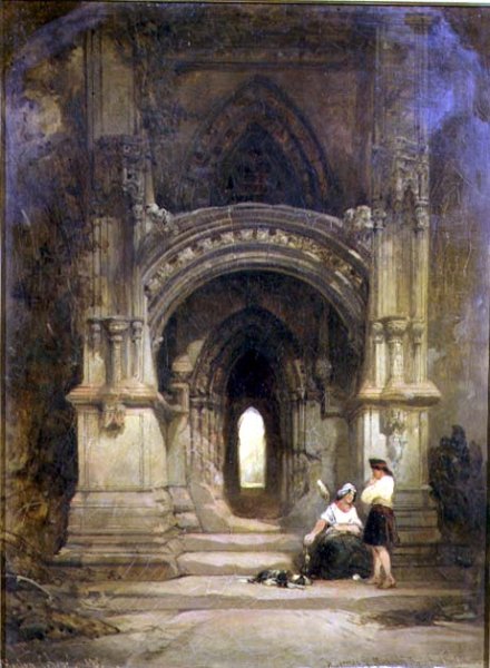 Porch to Roslyn Chapel, 1859