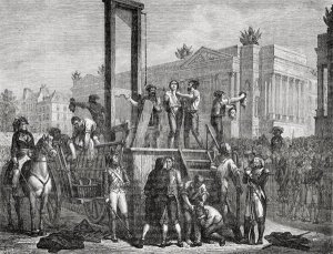 The Execution of Robespierre and his Followers in 1794, engraved by Jonnard