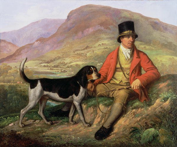 Portrait of John Peel 1776-1854 with one of his hounds