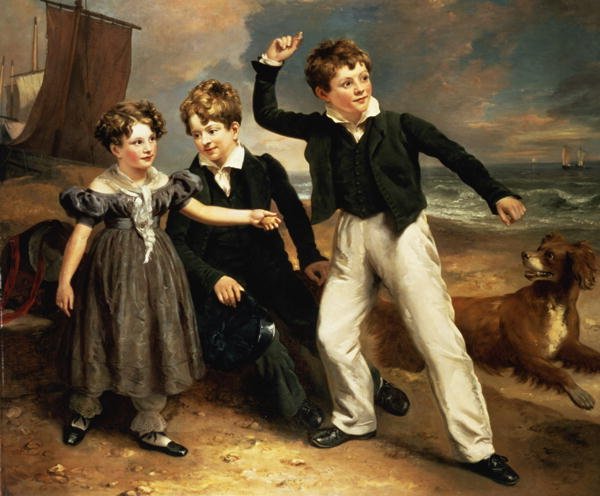 A Group Portrait of Robert, James and Mary Sarah, the three children of James Greenhalgh, 1803