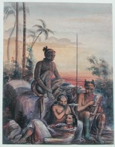 Inhabitants of the Marquesas Islands, c.1841-48